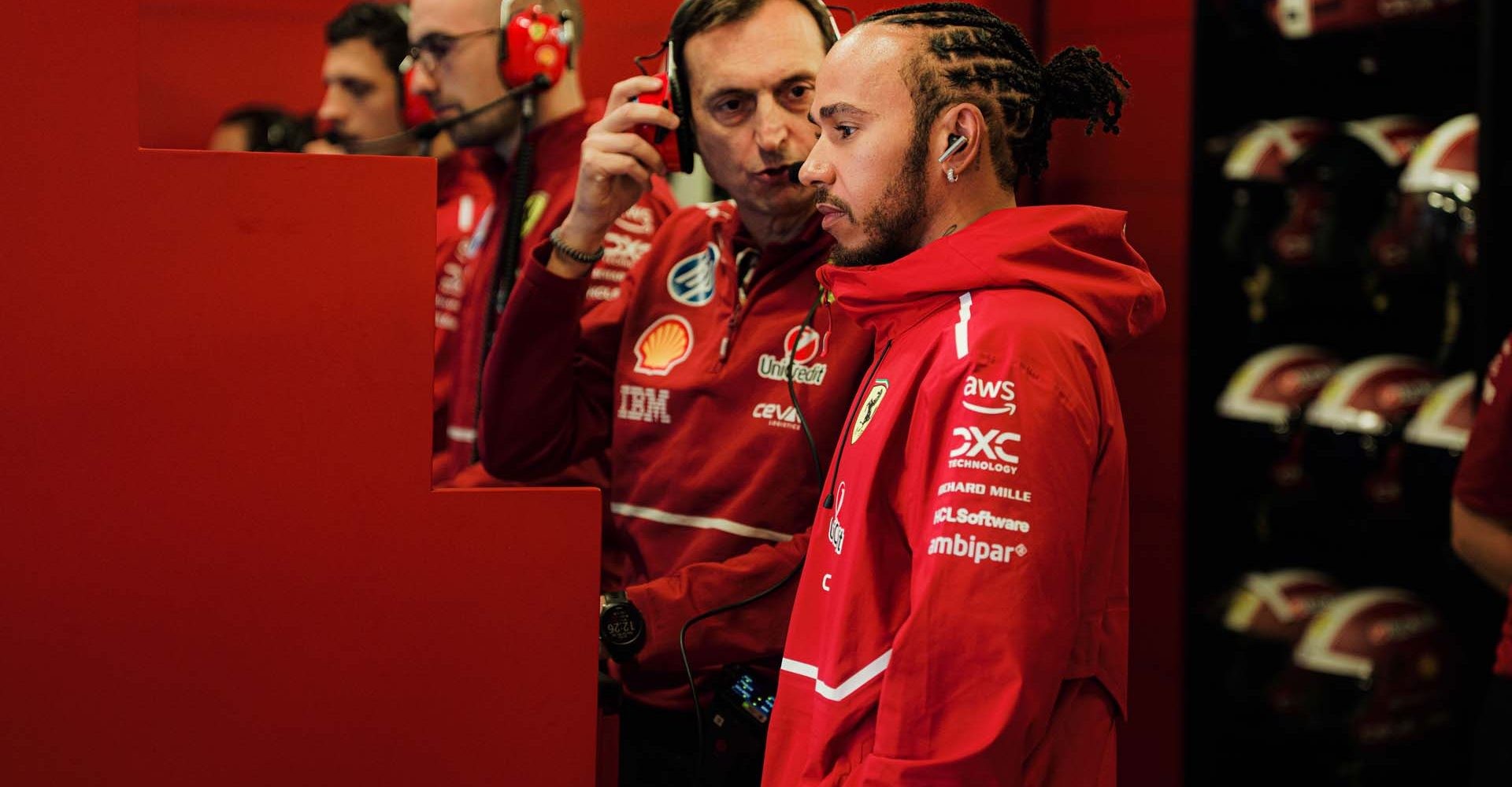 Lewis Hamilton a boxban